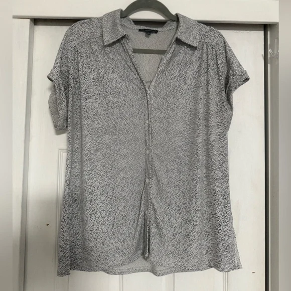 Black & White Short-Sleeve Blouse from Adrianna Papell - Picture 1 of 8